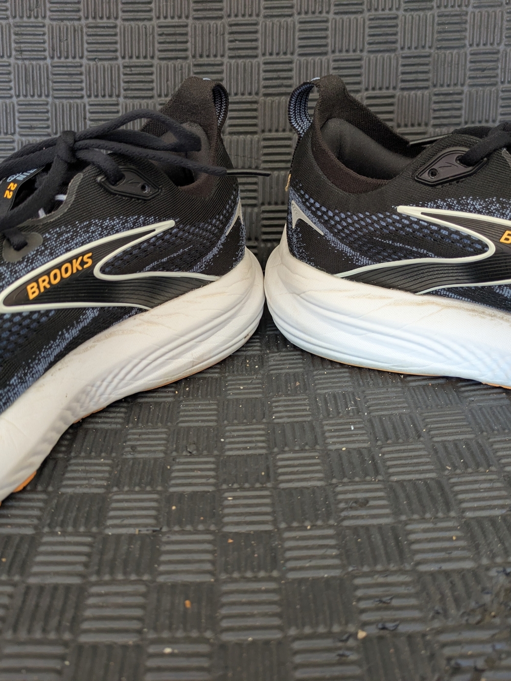Brooks Glycerin 22 Shoes Mens Size 10.5 D Wide Black Country Blue Orange Pop - Picture 7 of 8